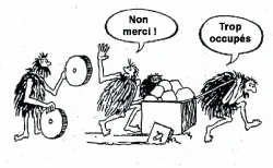 illustration comique sur l'expression réinventer la roue